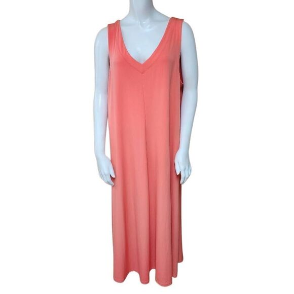 Chico's Orange Sleeveless Maxi Dress (3) - Picture 2 of 5